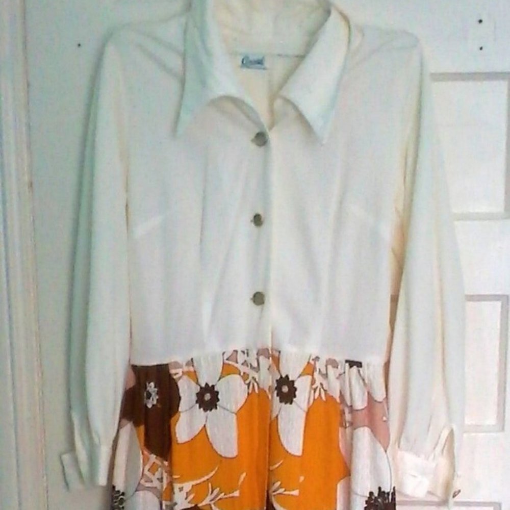 Vintage Conrad 1960's Flower Power Dress